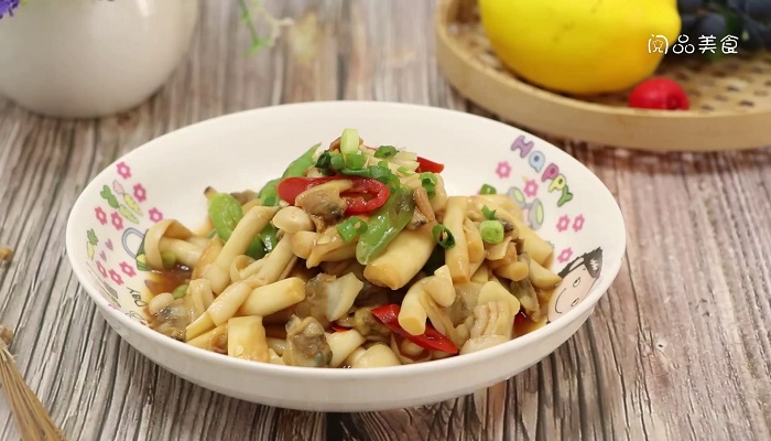 海鲜菇炒蛤蜊肉