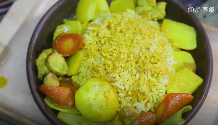 咖喱猪肉牛奶饭做法步骤：9