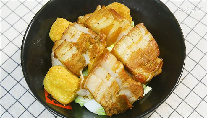 油豆腐蒸五花肉做法步骤：7