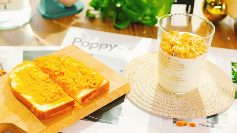 咸蛋黄酱焗吐司做法步骤：7