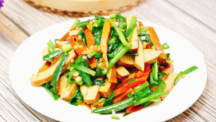 韭菜炒豆干做法步骤：10