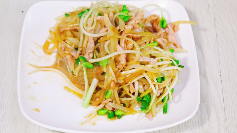 豆芽炒肉