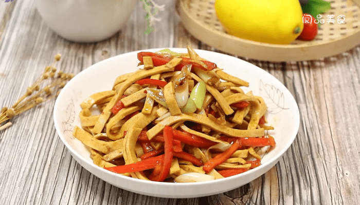 小炒豆腐皮做法步骤：8