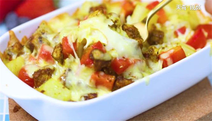 番茄鸡肉芝士焗饭