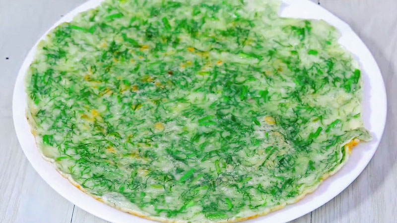 茴香鸡蛋饼做法步骤：4