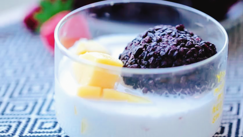 芒果黑米捞做法步骤：5