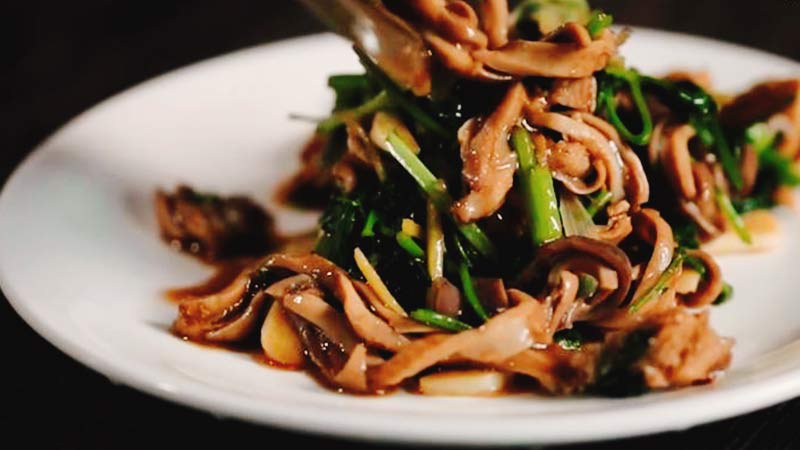 盐爆肚丝做法步骤：8