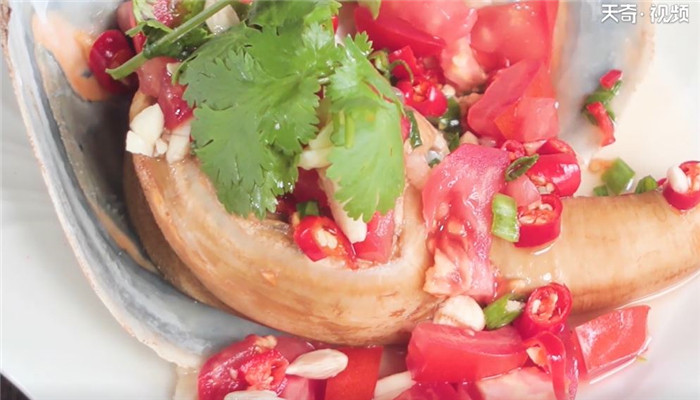 泰式凉拌象拔蚌做法步骤：7