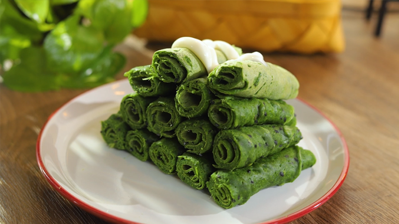 黑芝麻菠菜卷